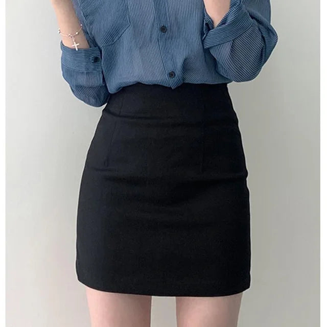Mini Skirts Women Solid Bodycon Minimlaist Elegant Official 3 Colors Feminino Fashion Leisure Temperament Basic Summer OL Faldas